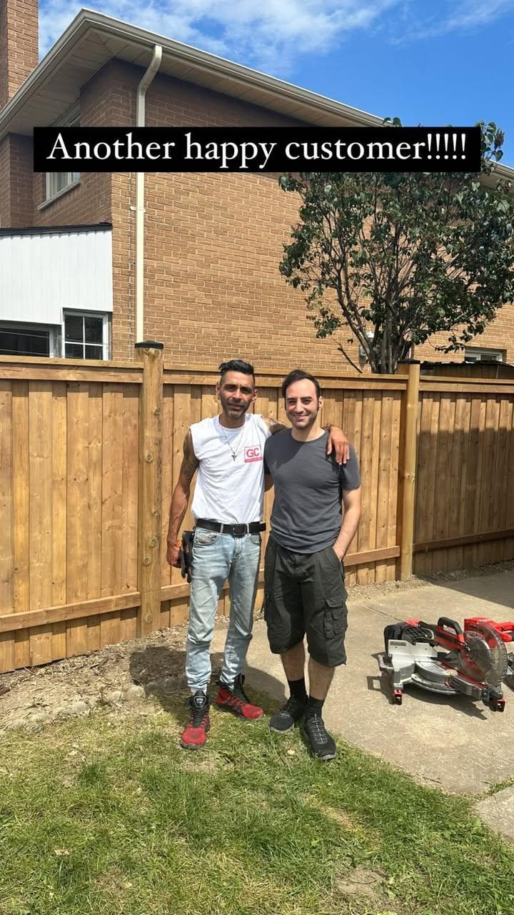 Another happy customer — new cedar fence. Privacy and curb appeal.